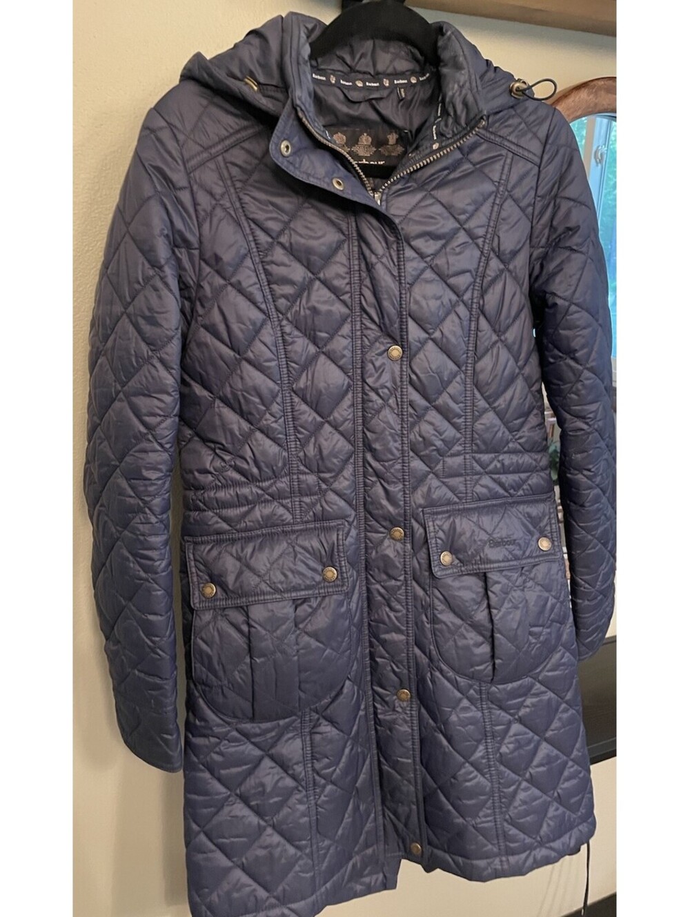BARBOUR® Jenkins Quilted Women's Jacket Size 6/Small RETAIL $ 375 IN BLUE